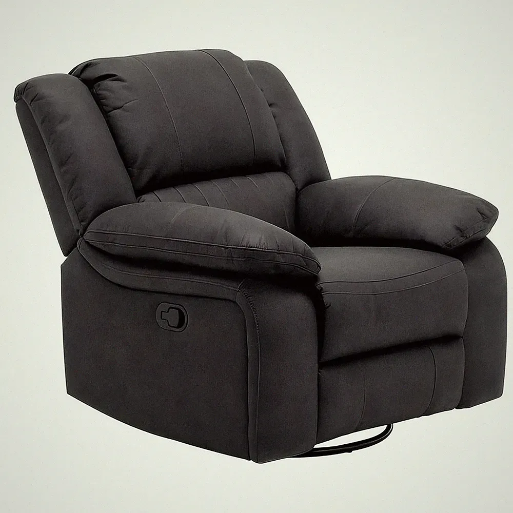 SWIVEL GLIDER RECLINER - BLACK