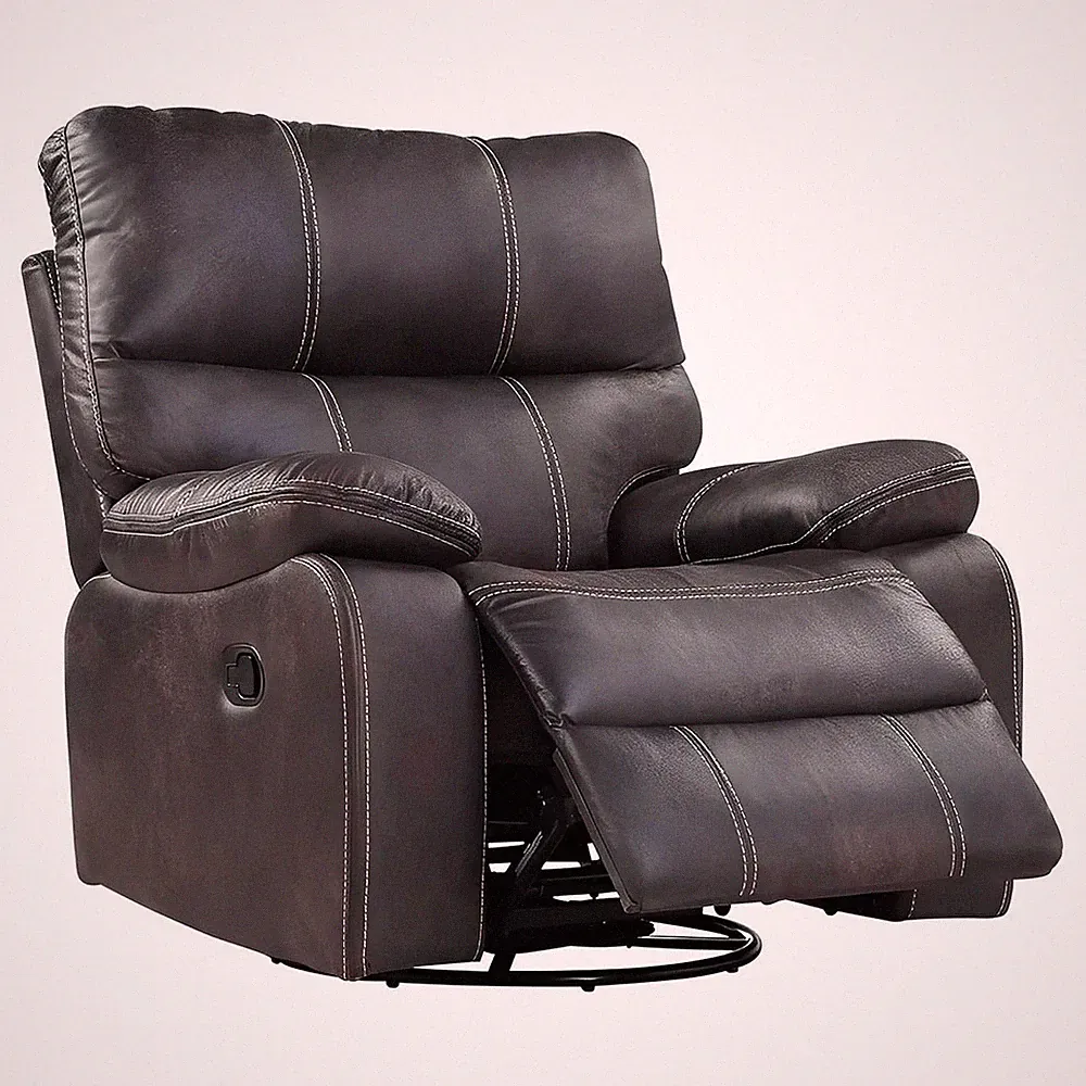 SWIVEL GLIDER RECLINER-GREY